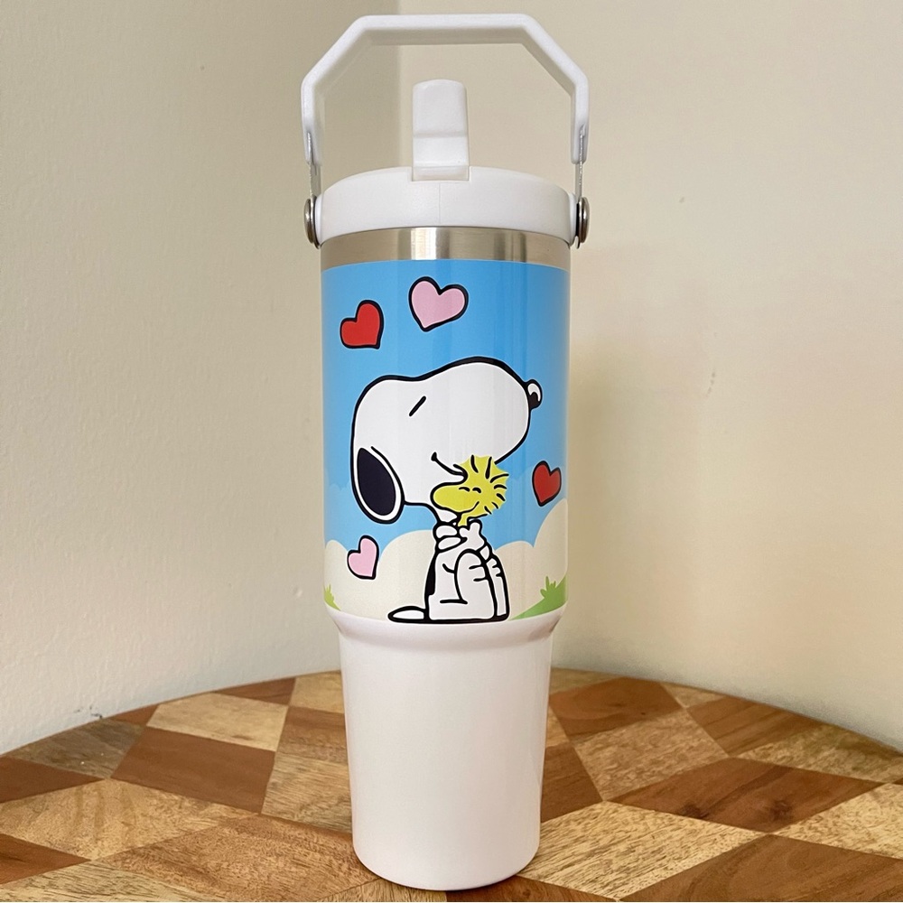 Snoopy 30oz tumbler Flip Straw 30 oz cup birthday gift for her.